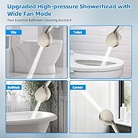 Vista 7 de Hibbent Cabezal de Ducha de Todo Metal Certificado CUPC, Cabezal de Ducha de Lluvia de Alta Presión de 8'', Combo de Cabezal de Ducha de Mano, Brazo