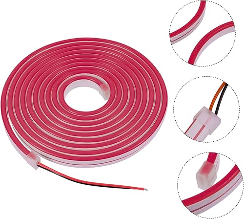 Miniatura 5 de OSALADI 2 juegos de tira de neón de neón de luz de cuerda de luz LED luces decorativas flexibles LED de neón flexible tira de luces LED tira de