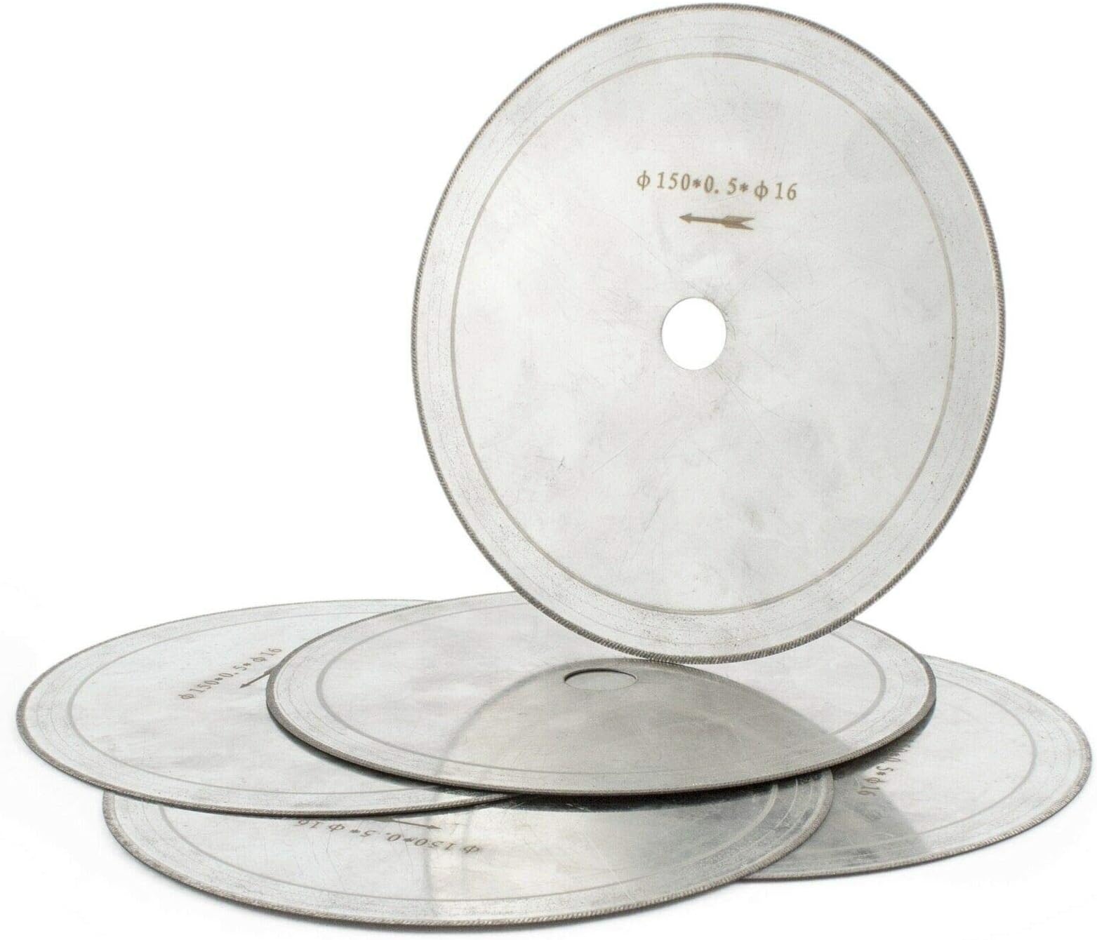 ILOVETOOL 5Pcs 6" inch Super-Thin Arbor Hole 5/8" Rim 0.53mm Diamond Lapidary Saw Blade