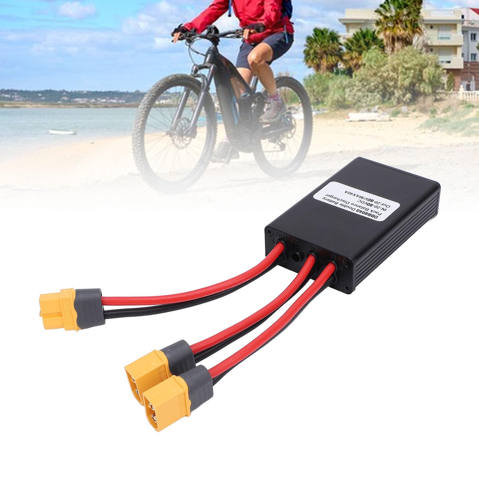 Acouto Convertidor de Descarga de Batería Doble DC20-80V Interfaz XT60 Adaptador de Módulo Paralelo de Batería para Motor de 250-3000W Corriente Duradera Simultánea Lata de Descarga Aplicable La (40A)