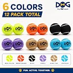 INSUM Squeaky Dog Ball, 12 Pack Multi-Color Dog Toys for Small Medium/Large Dogs, Non-Toxic SGS Certified, Interactive Pet Toys for Puppy Training & Outdoor Play