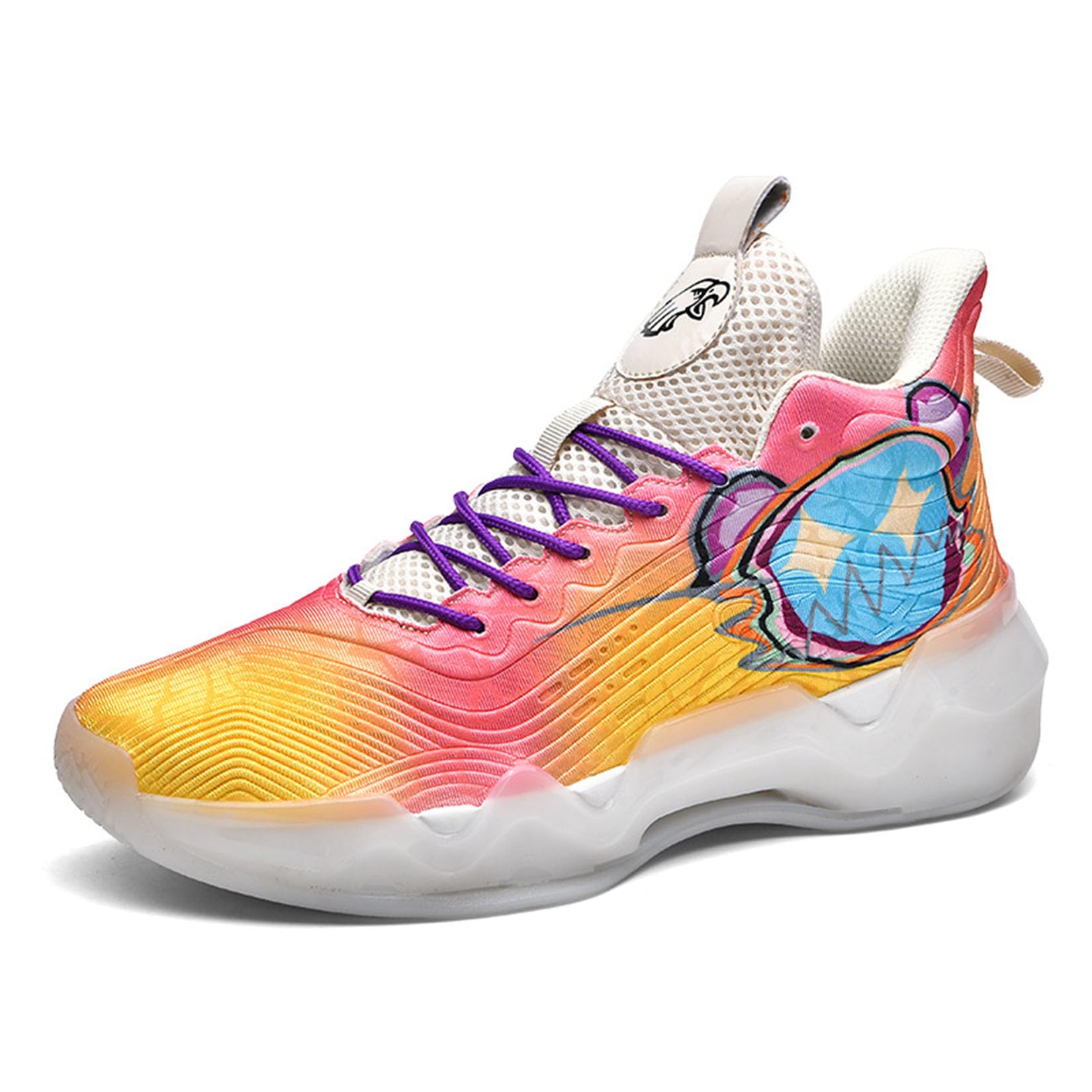 Zapatos De Baloncesto Masculinos Zapatos Deportivos De Fitness, Zapatos De Baloncesto Antideslizantes Zapatos De Baloncesto Masculinos Al Aire Libre(42 EU, Orange)