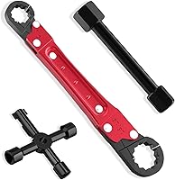 LAISGOO Angle Stop Wrench Kit - 2-in-1 Plumbers Tool for Compression Nuts, Angle Stops Removal & Installation in Tight Spaces