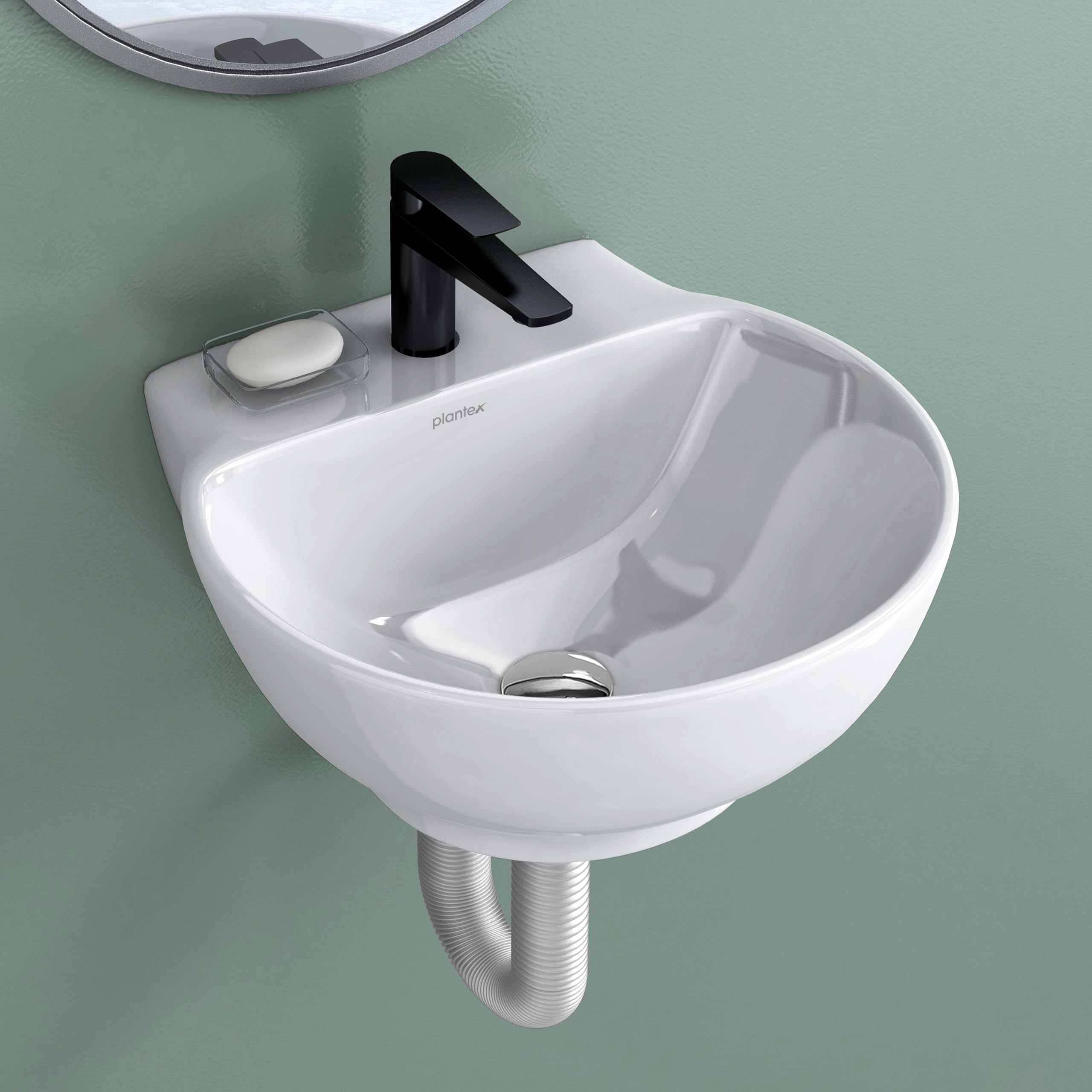 Plantex Ceramic Wash Basin/Basin for Bathroom/Washbasin/Bathroom Sink for Hotel, Living Room (Glossy White/Rosy, 12 x 12.5 x 5 Inch) (B0D1TR37V9) Amazon Price History, Amazon Price Tracker