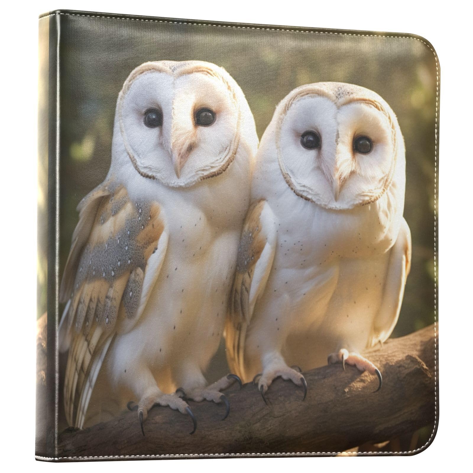 FLildon Photo Album Self Adhesive DIY Scrapbook Album Barn Owls 3 Ring Binders Photo Book 40 Pages 8x10 for Memory