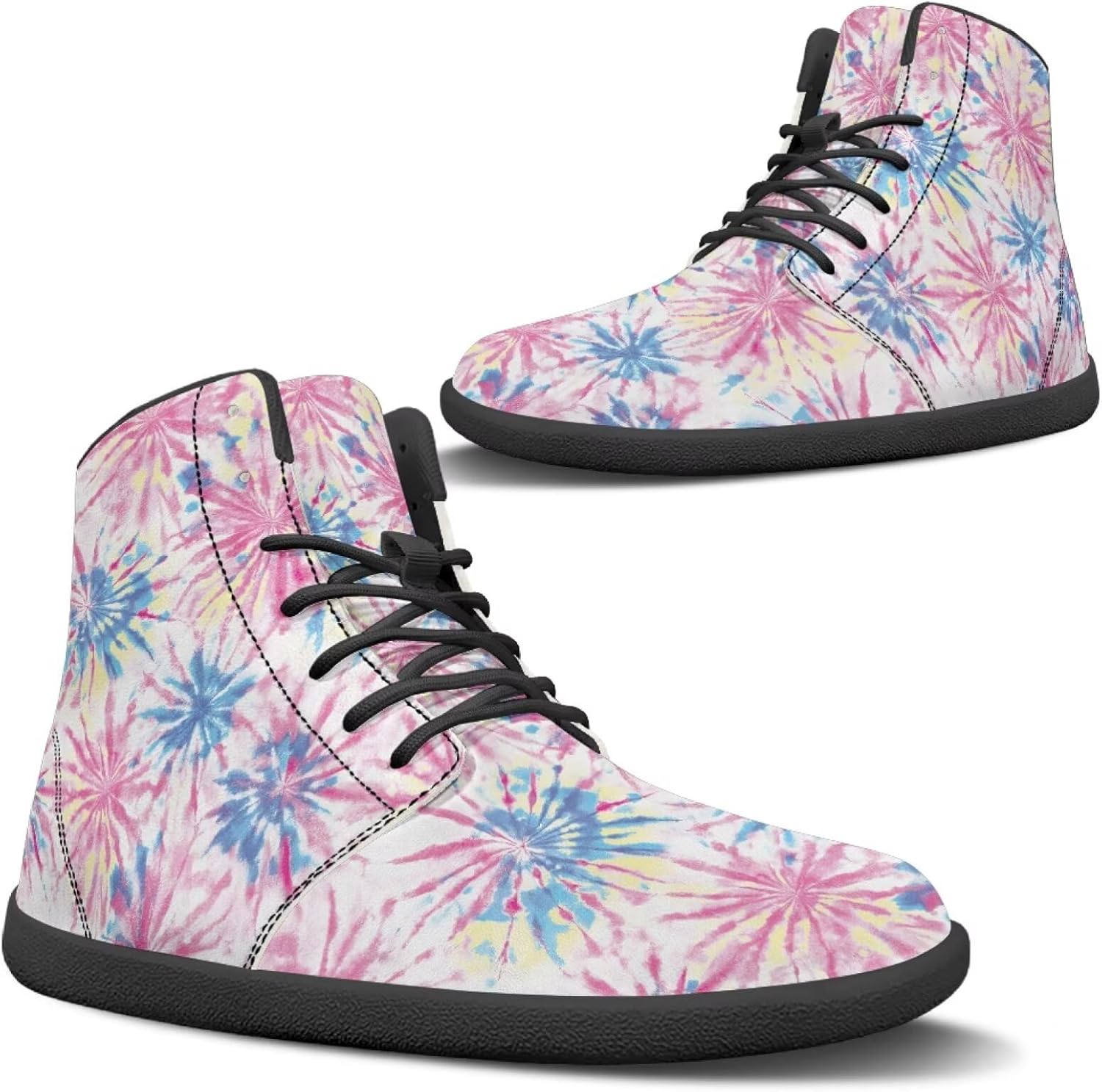 Binienty Running Shoes Unisex Men High Top Barefoot Shoes Women Classic Lace Up Sneakers Gym Work Outdoor Footwear