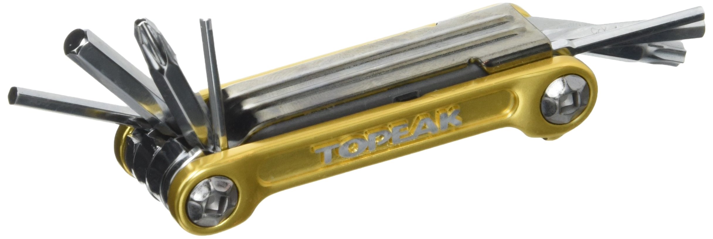 Topeak Unisex Adult Mini 9 Pro, Multi Tool - Yellow/Silver, 7.6 x 2.6 x 1.6 cm