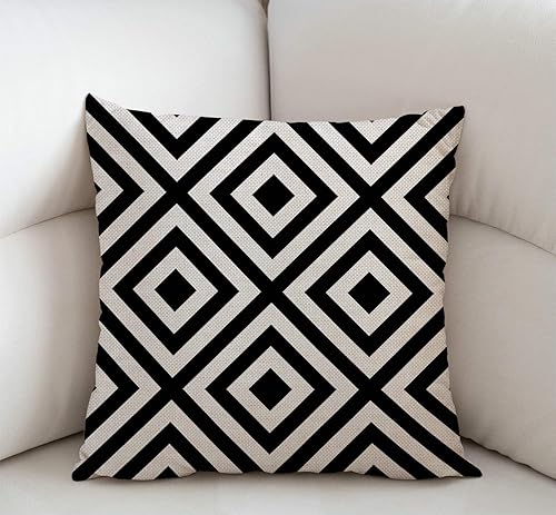 Miniatura 8 de Swono Funda de almohada de cabra I Goat This Farmhouse Funda de cojín para sofá 18 x 18 pulgadas, algodón y lino