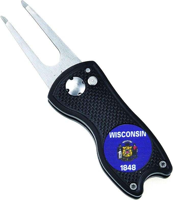 Review Mile High Life | All Metal Foldable Switch Blade Golf Divot Repair Tool | Pop-up Button | Magnetic Ball Marker | US States Flag Ball Marker Review Mile High Life | All Metal Foldable Switch Blade Golf Divot Repair Tool | Pop-up Button | Magnetic Ball Marker | US States Flag Ball Marker