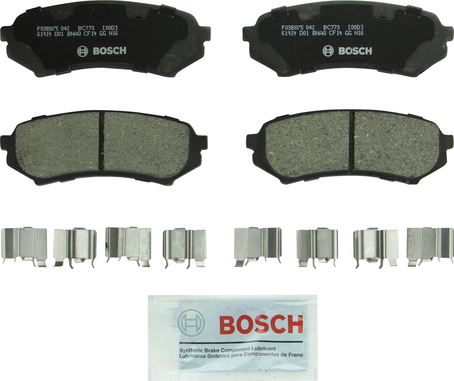 Bosch Automotive BP1078 QuietCast Premium Semi-Metallic Disc Brake Pad Set For: Subaru Forester, Legacy, Outback, B9 Tribeca, Tribeca, WRX, Front — view 288