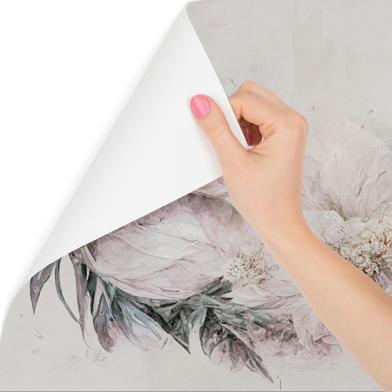 Muralo - Tapeta 3D z włókniny - fototapeta z efektem 3D - tapeta do salonu, sypialni, tapeta ścienna - fototapeta - kwiaty w stylu vintage - szer. 225 cm x wys. 150 cm