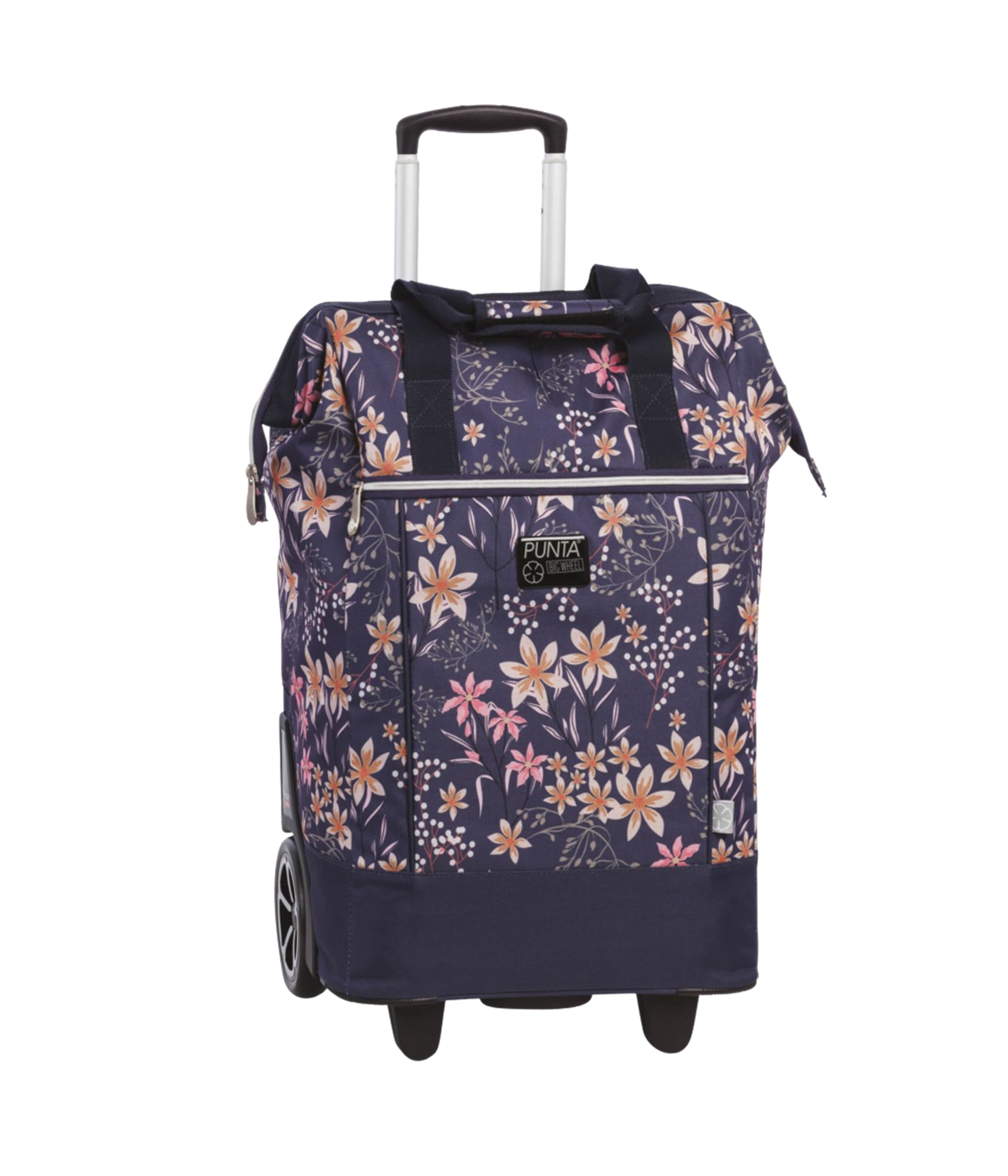 Punta® Einkaufstrolley Big Wheel 40L | großer & Stabiler Einkaufsroller mit XL-Rädern | leise & leichtgängig | Einkaufstrolley modern & vielseitig für Einkauf & Transport – Pflaume