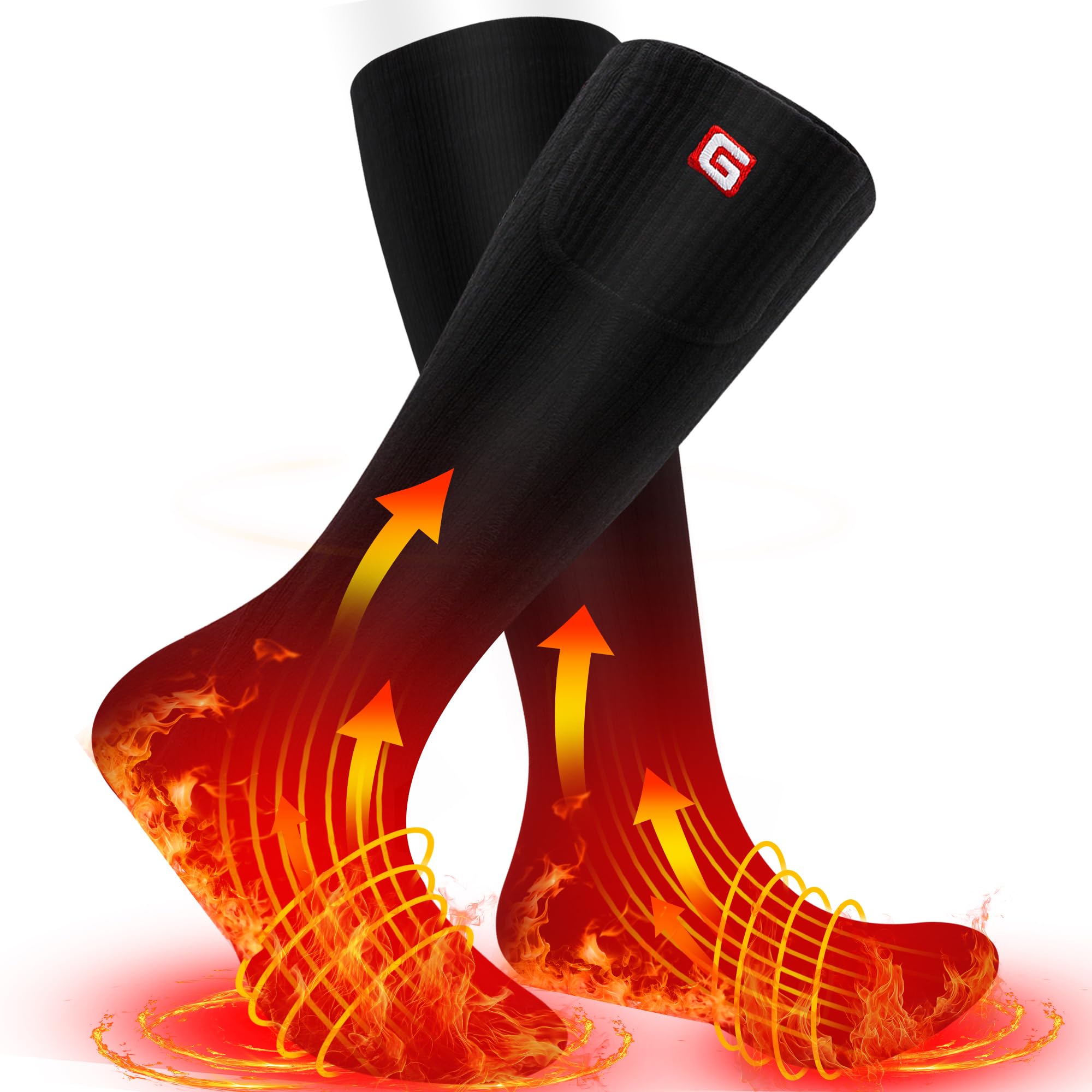 SVPRO Electric Heated Socks Men Women Rechargeable Heating Socks Washable Battery Thermal Foot Warmer Socks Winter Warm Socks