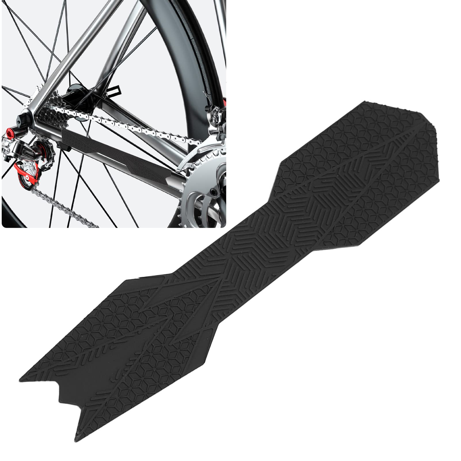 Topyond Kettenschutz Fahrrad,Fahrrad Kettenschutz Silikon Aufkleber,Fahrrad Kettenstrebenschutz,Kratzfestes Ketten Silikonschutzpolster Für Fahrrad Acking Klebrig Gut,Langlebig Sport & Freizeit
