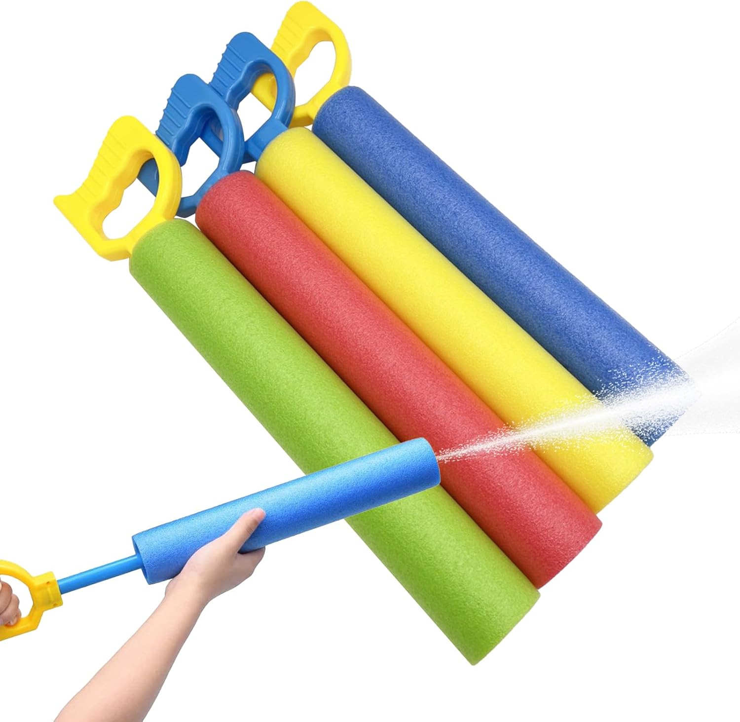 Formemory 水鉄砲 リュック型 ウォーターガン バックパック式 かわいい 子供 おもちゃ 水ピストル 大容量 タンク型 超強力飛距離 プール ビーチ 水遊び 夏祭り 高性能(4本取っ手付きセット)