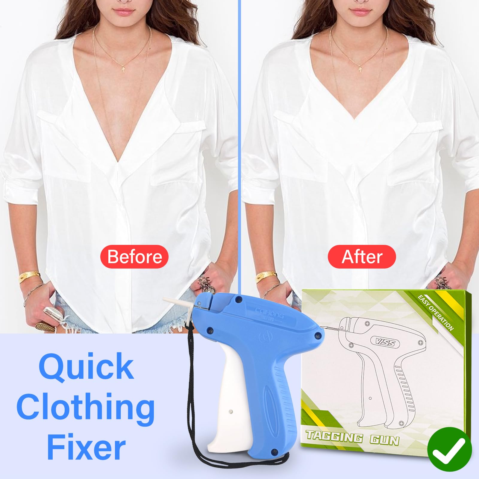 Etikettierpistole Set – Micro Stitch Gun Für Kleidung, Mit 5 Nadeln & 3000 Plastiknadeln