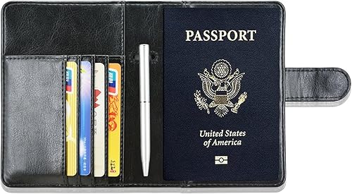 Miniatura 5 de Funda para pasaporte ACdream piel de calidad superior cartera con bloqueo RFID