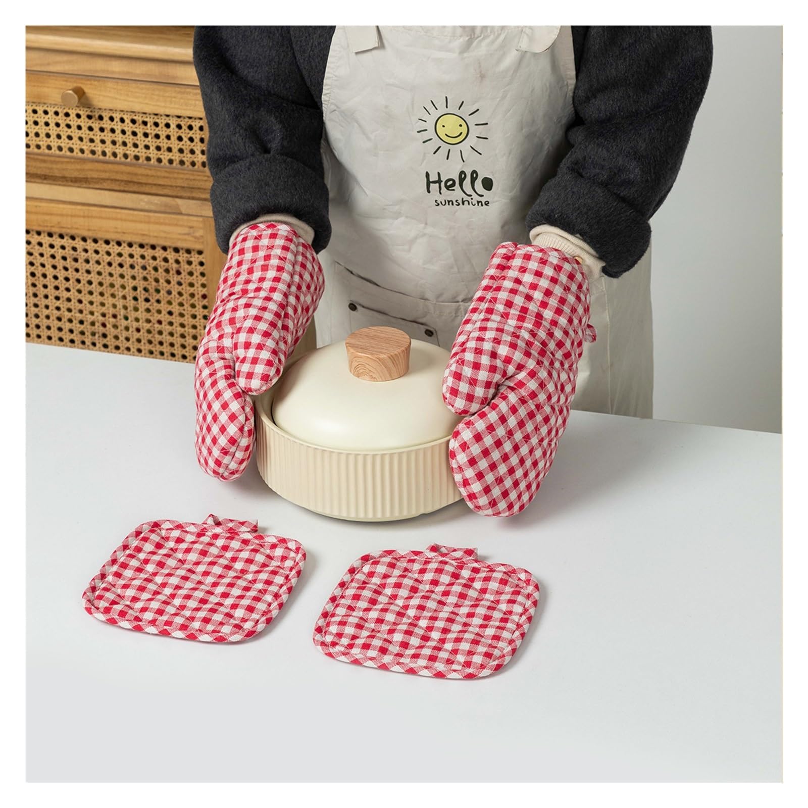 4 Gants De Cuisine Épais pour Cuisine