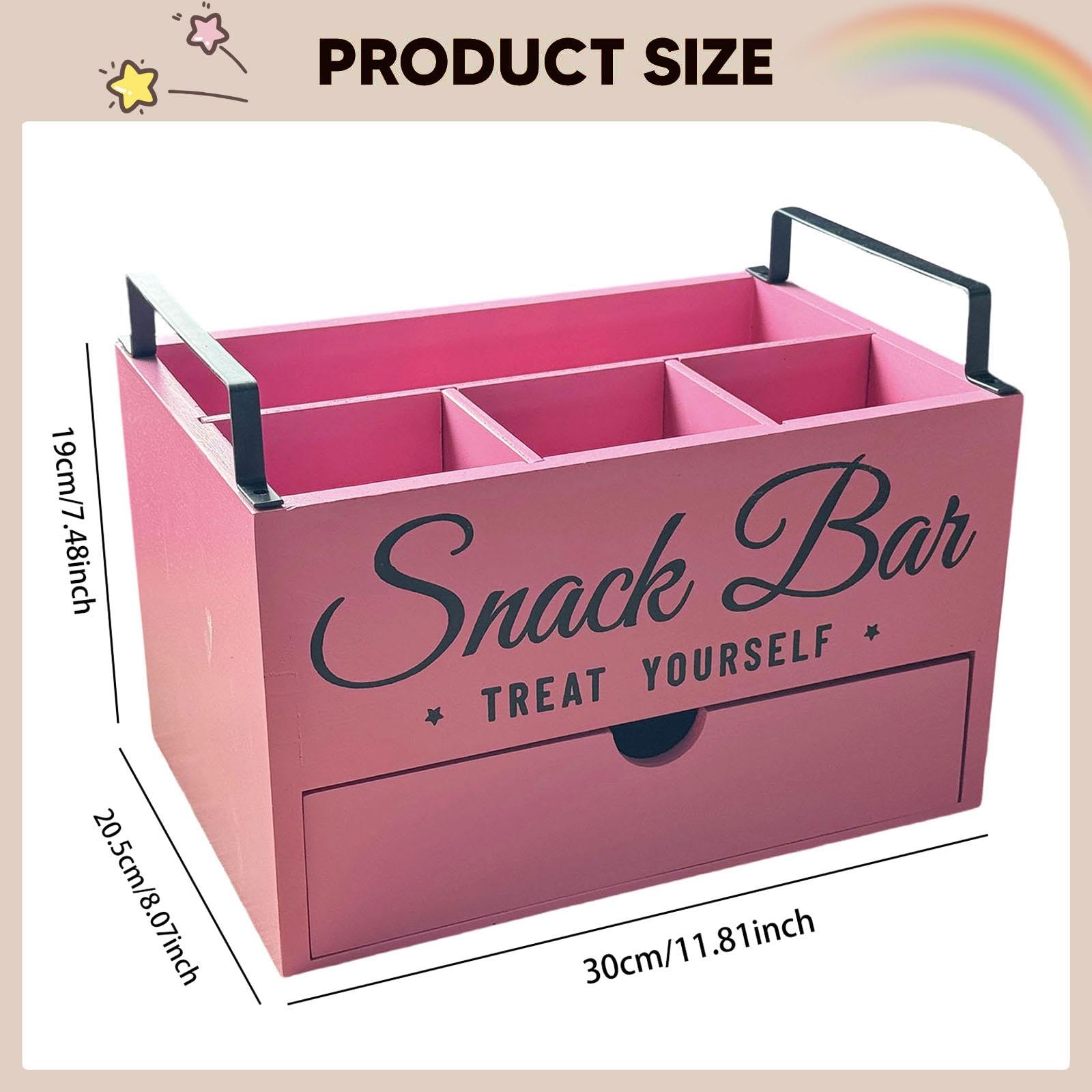Spazioso Contenitore in Legno per Snack, Ideale per Un Angolo Caffè.