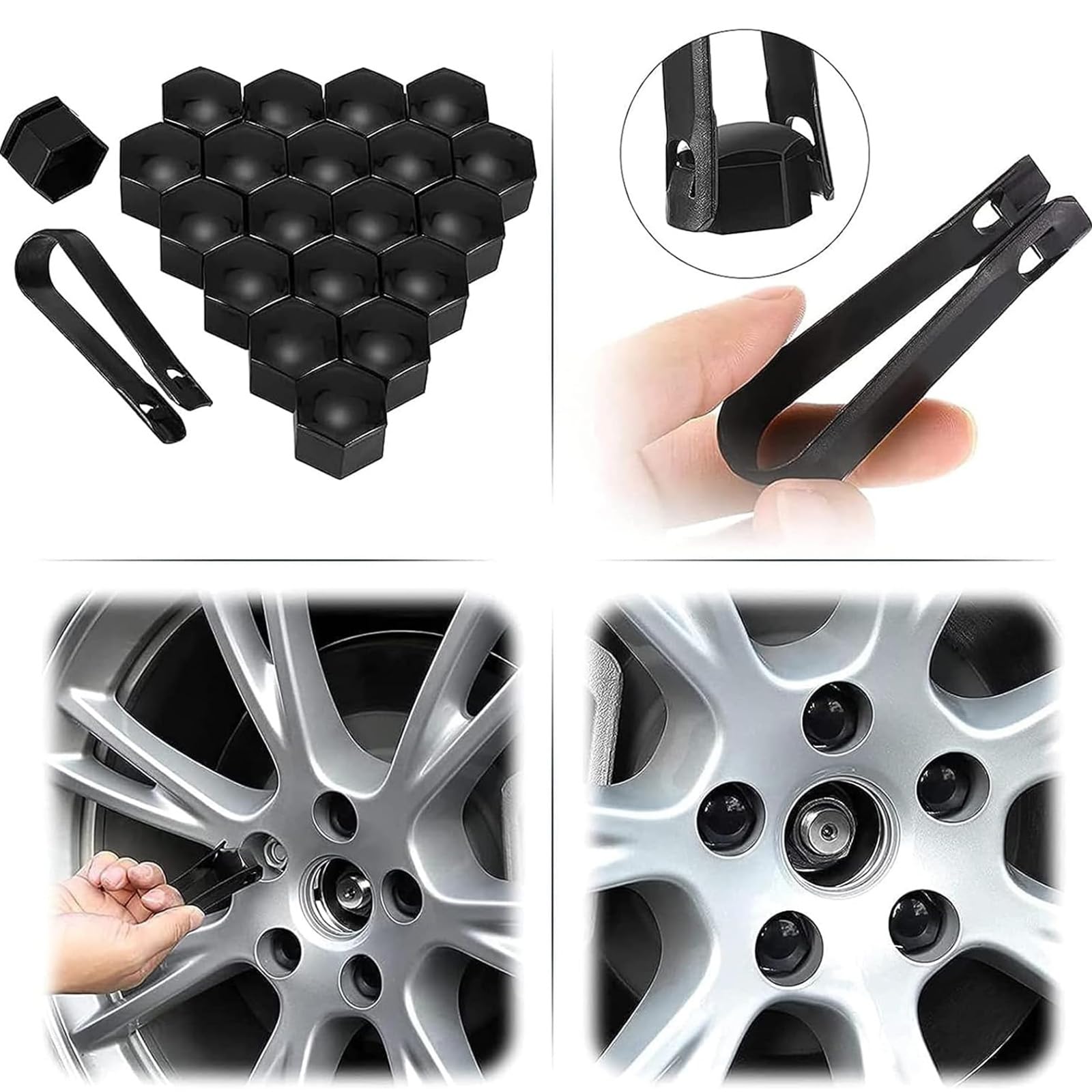 Tornillos Antirrobo TRACER Tapas Para Tuercas De Rueda - 20 Tapas