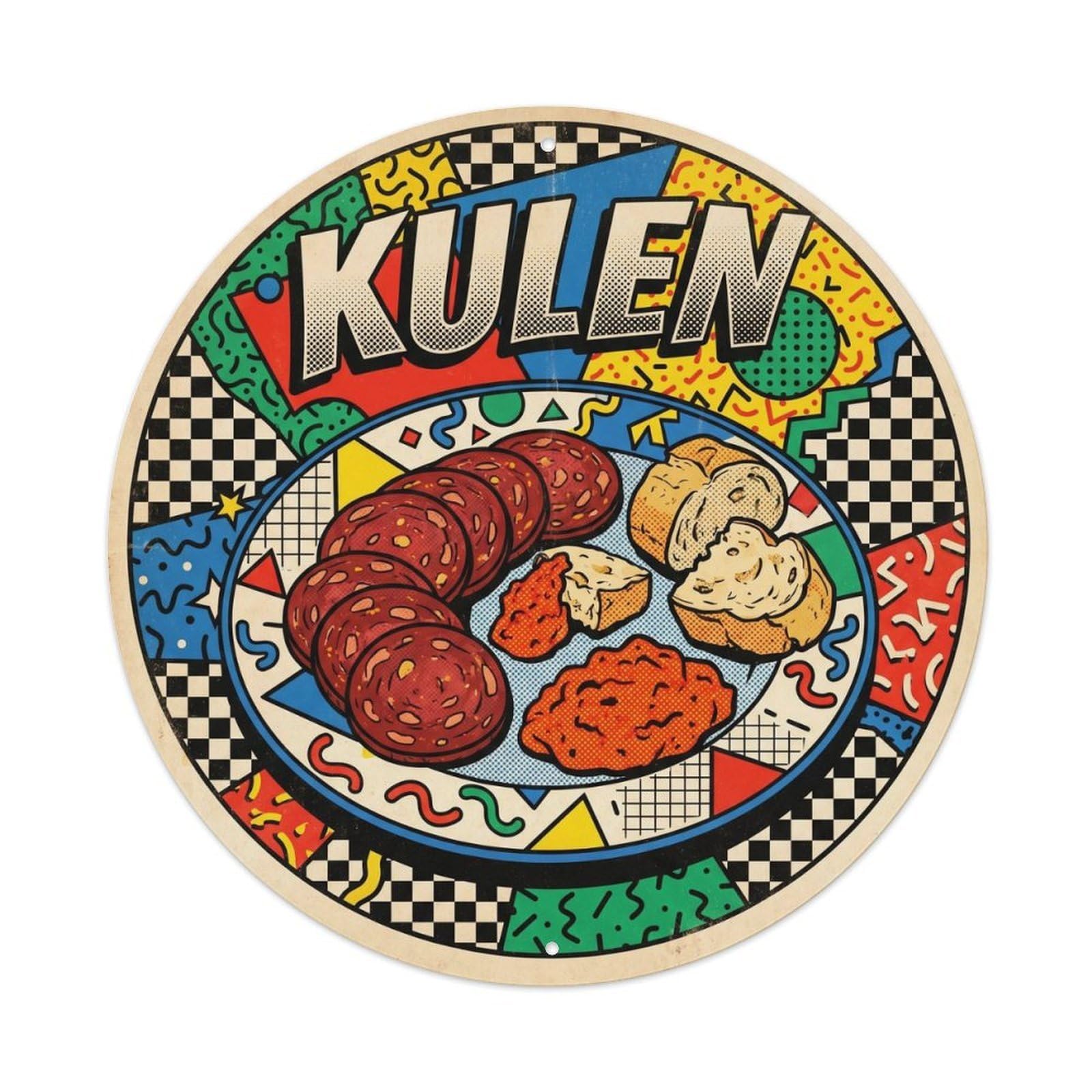 Croatia Food Culture Balkans Travel Kulen Salami Metal Tin Sign