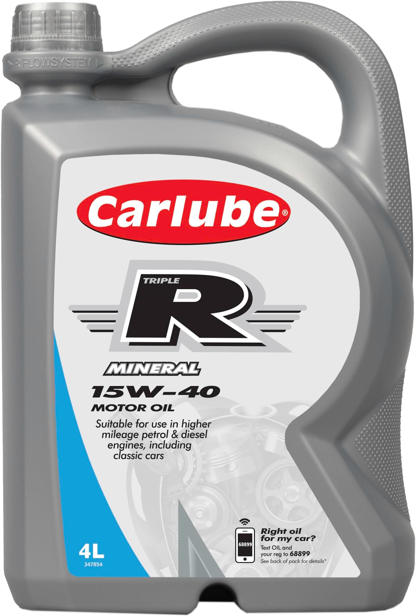 Triple R 15W-40 ACEA A3/B4, API SN High Mileage Semi Synthetic Engine Oil 4L