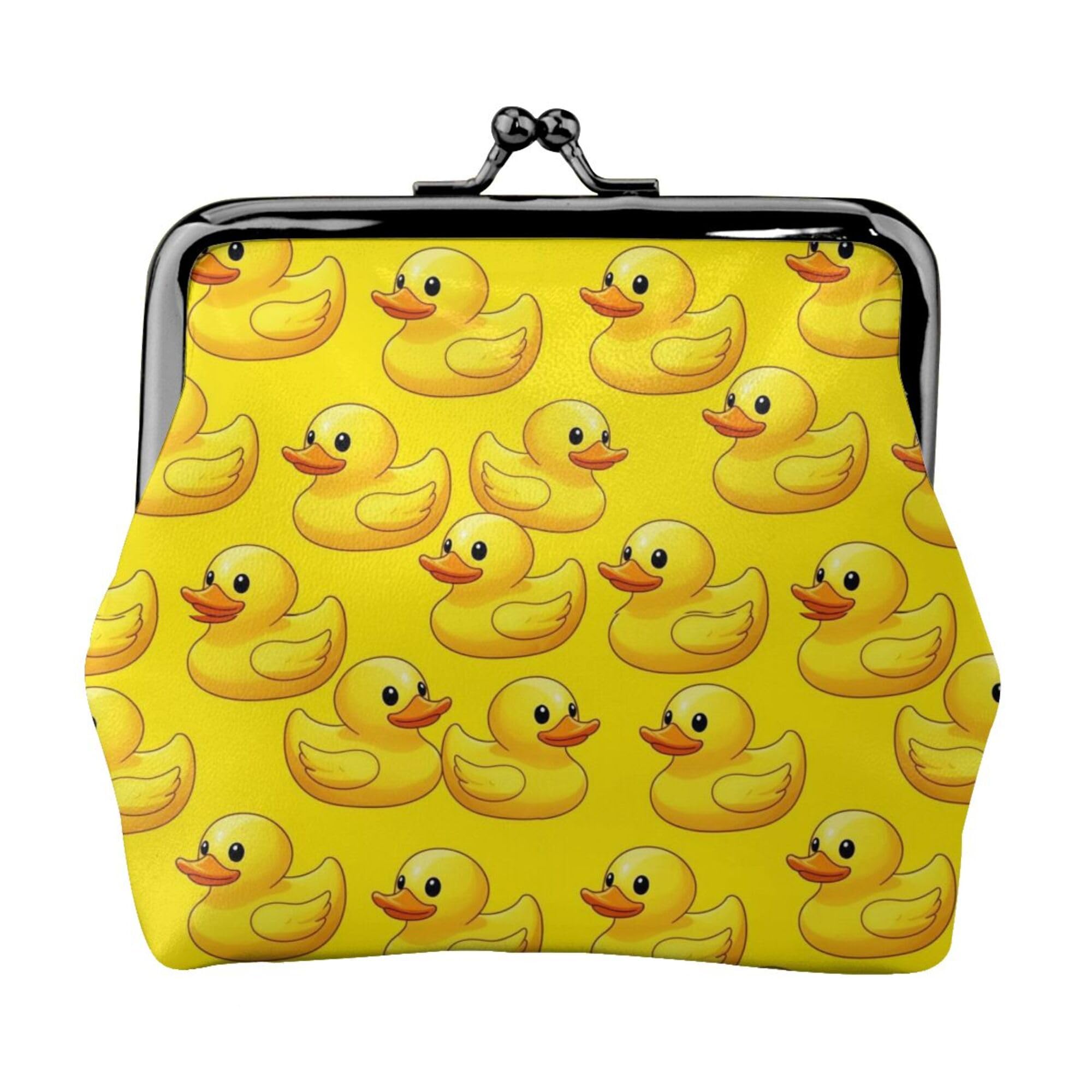 rubber duck Kiss Lock Coin Change Wallet Purses for Women