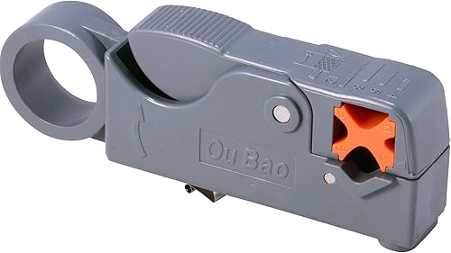 JacobsParts Herramienta manual giratoria de pelado de cable coaxial universal para RG58, RG59, RG6, RG62, CAT5 y más