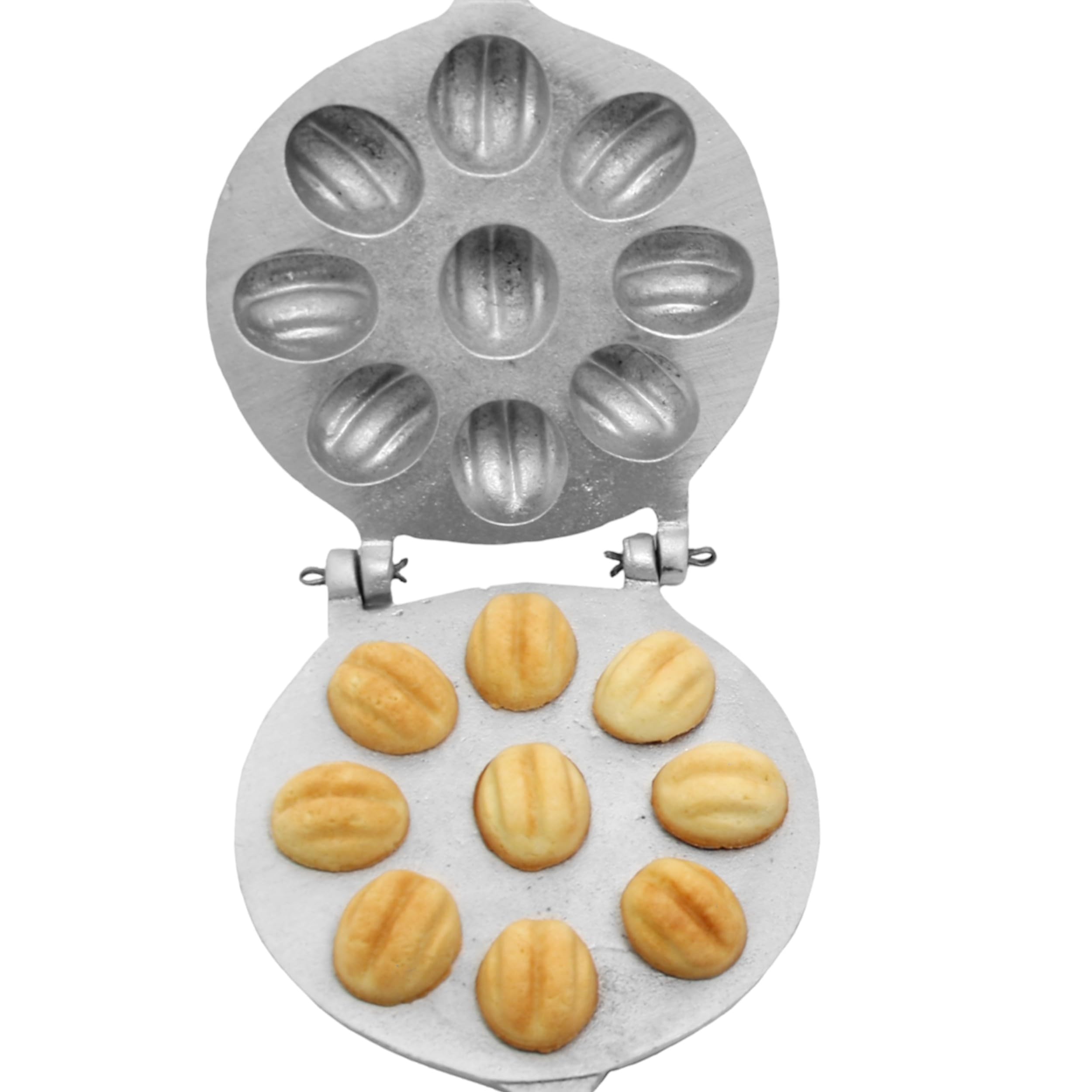 Walnut Cookie Mold (Oreshek) Maker 9 Halves Nuts Big Oreshki Russian Soviet Cookies Pastry