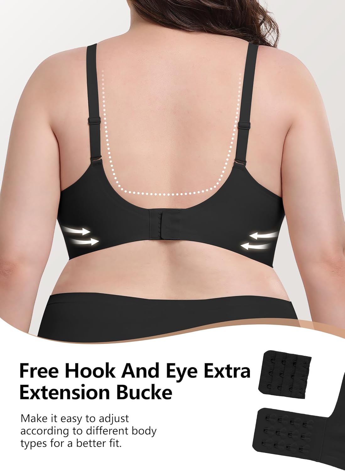 Womens Deep V Bras Wireless Comfortable Bra No Underwire Bras T-Shirt Push Up Plunge Seamless Plus Size Bra - Image 4