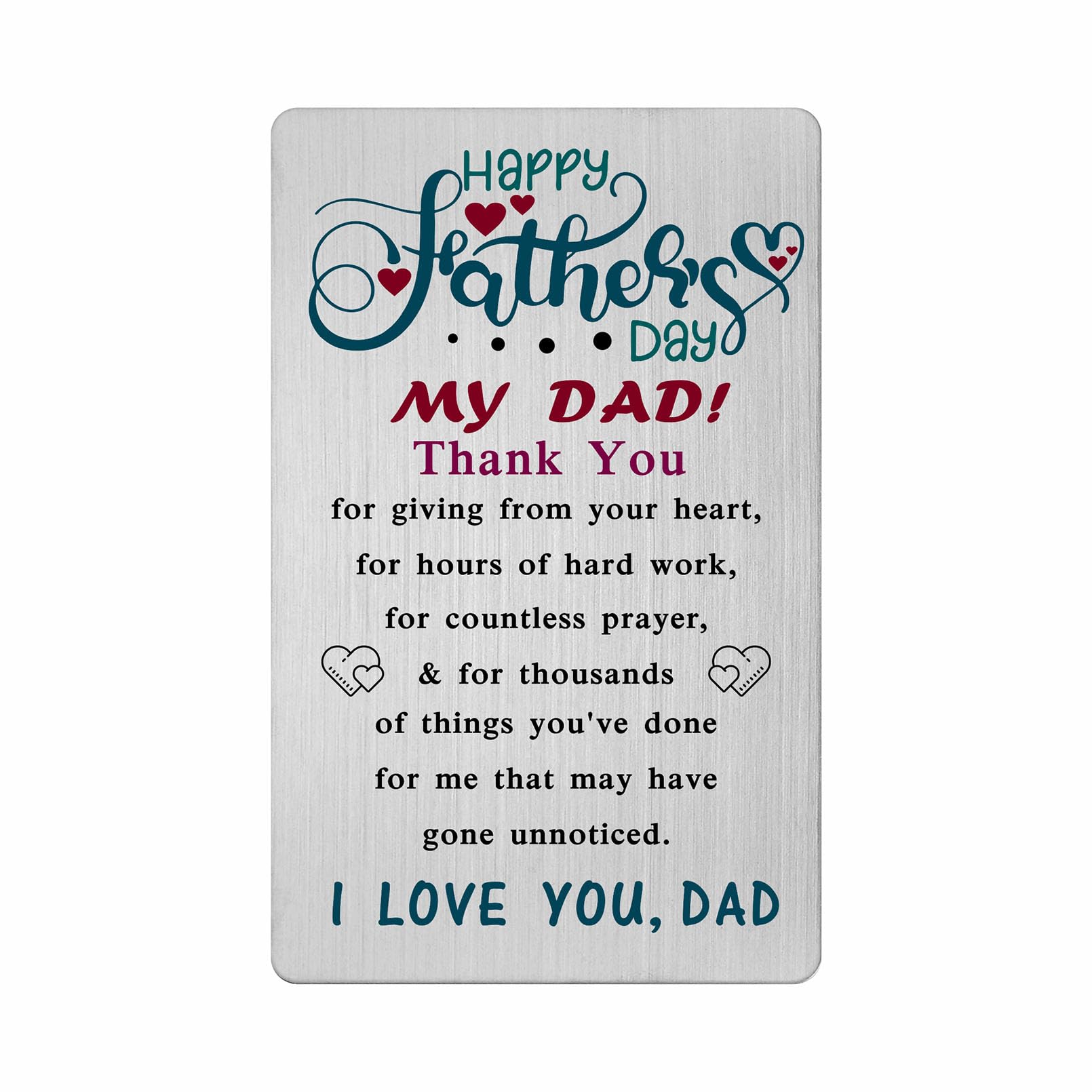 FALOGI Dad Fathers Day Card, Dad Fathers Day Card Gifts from Daughter Son, Dad Presents for Fathers Day Happy Fathers Day My Dad