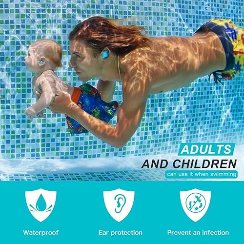 Miniatura 4 de Tapones para los oídos 2022, para cancelación de ruido para dormir, 8 pares de tapones de silicona impermeables y reutilizables con cancelación de