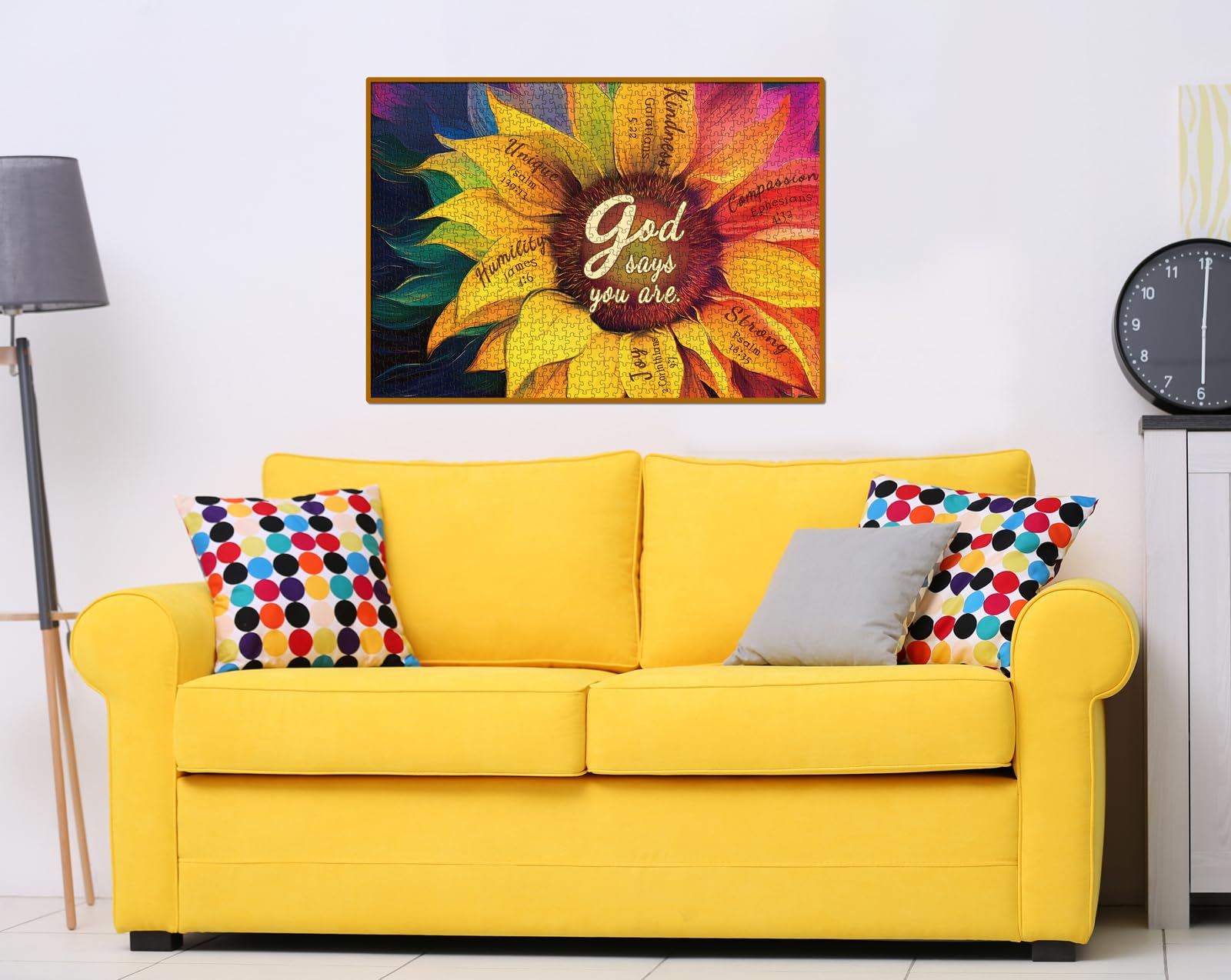 Rainbow Sunflower Puzzle for Adults 1000 Pieces, Colorful Flower Plant Puzzle Flower Jigsaw Puzzles for Adults, Religious Puzzles as Sunflower Decor - Image 5