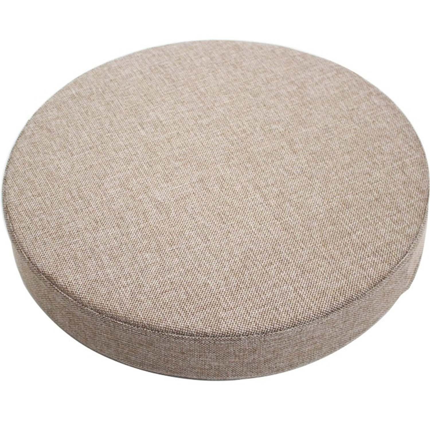 JORTUIO Round Chair Seat Pads,Chair Cushions for Indoor Outdoor Furniture,Thick 5/8cm Floor Cushions,Removable,Washable, for Indoor Outdoor Dining,Bistro, Bar Stool,Patio(Camel,35x35x5cm)