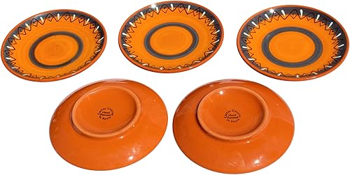 Miniatura 10 de Cactus Canyon Ceramics Juego de platos de ensalada de terracota española de 5 piezas, multicolor