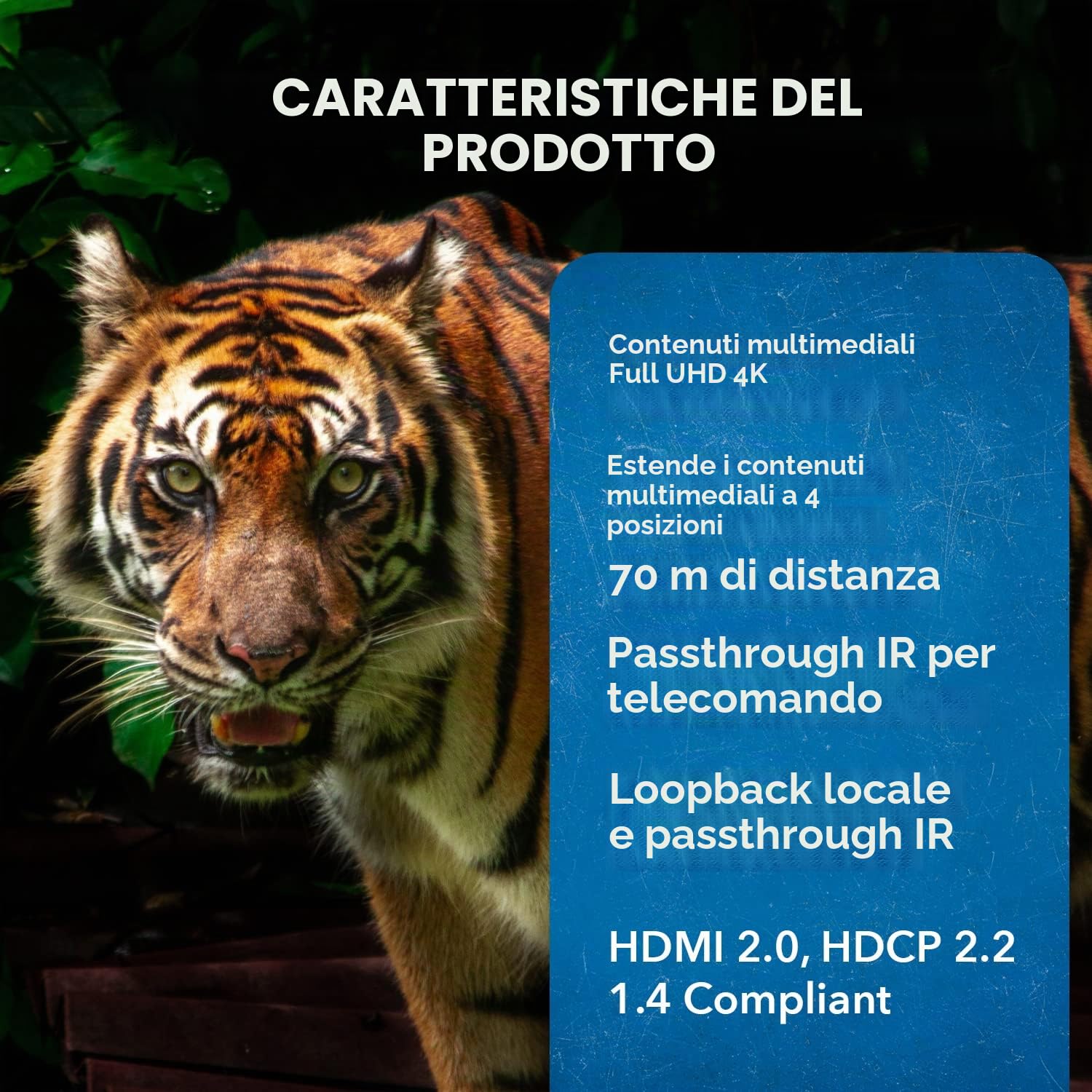 OREI 4K 4x4 HDMI Extender Matrix - UltraHD 4K @ 60Hz 4:4:4 su singolo cavo CAT5e/6/7 con commutatore HDR e controllo IR, RS-232 - fino a 230 Ft - 1080P Downscale - 4 x Loop Out - 4 ricevitori inclusi