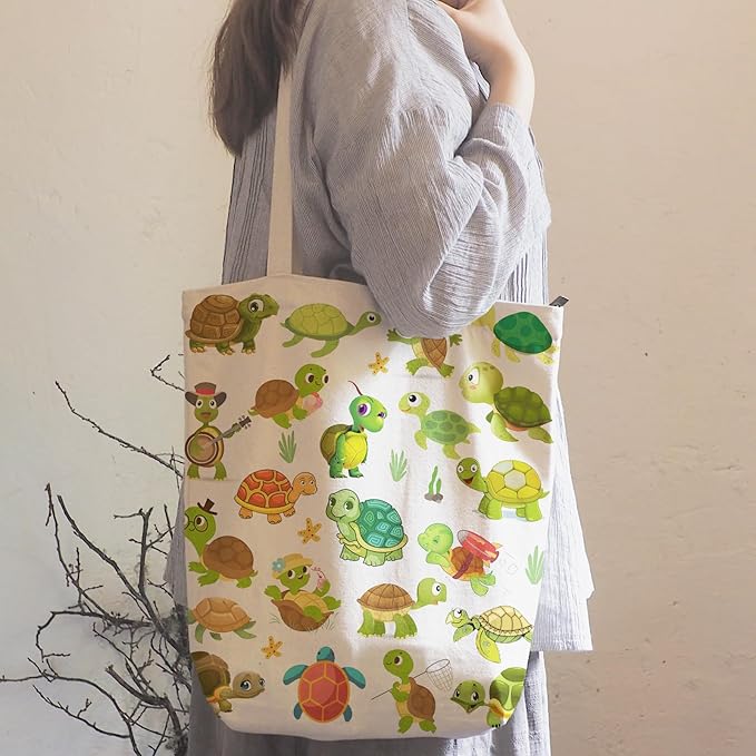 DOOX Canvas Tote Bag for Women, Reusable - Gift/Shopping/Beach/Grocery Canvas Bag - Birthday & Christmas Gifts for Women 