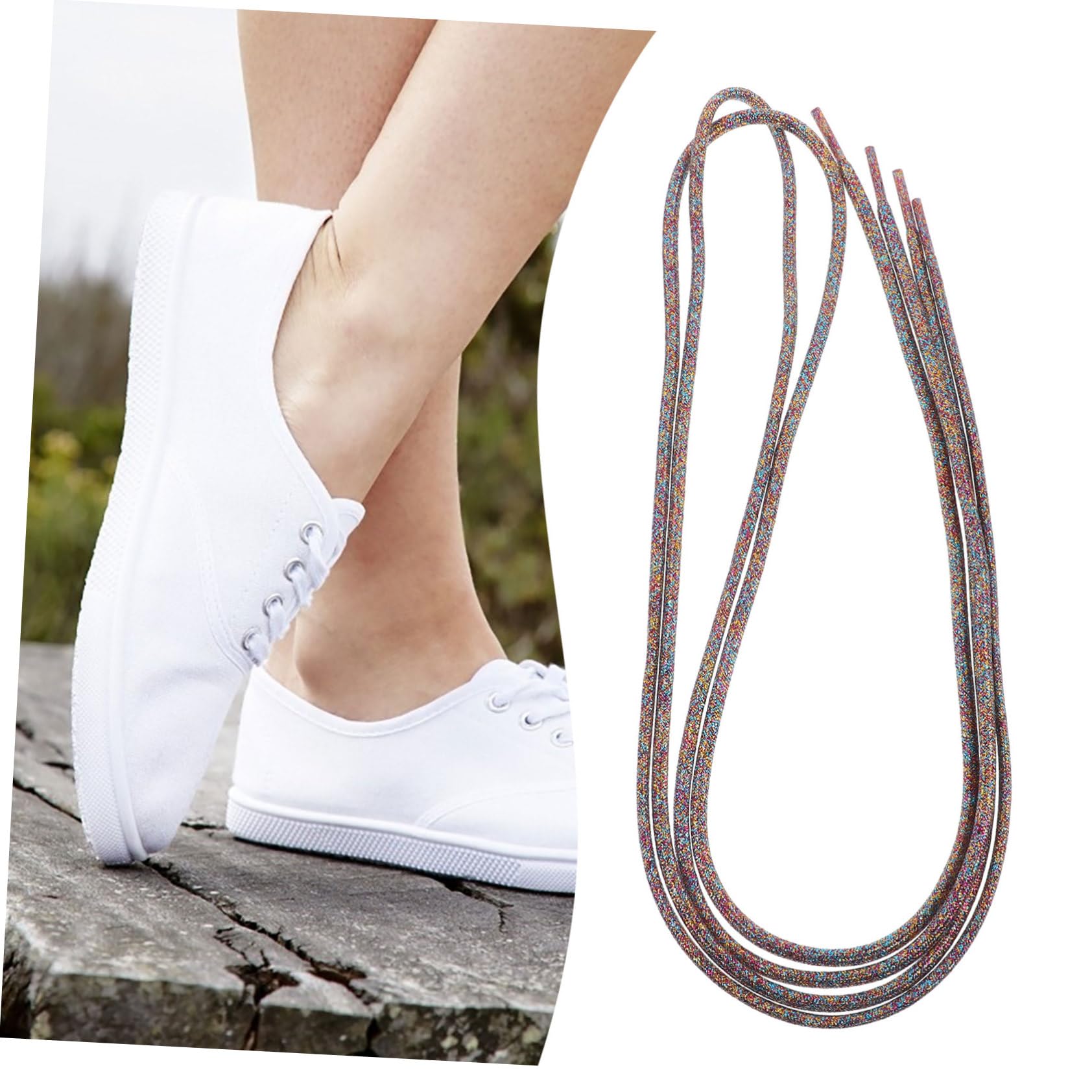 SHERCHPRY 8 Paare Schnürsenkel aus Draht Schnürsenkel für Turnschuhe Schuhriemen lange Schnürsenkel Ersatz für Damenschnürsenkel Cool metallische Linie Seil lässige Schuhe Männer und Frauen