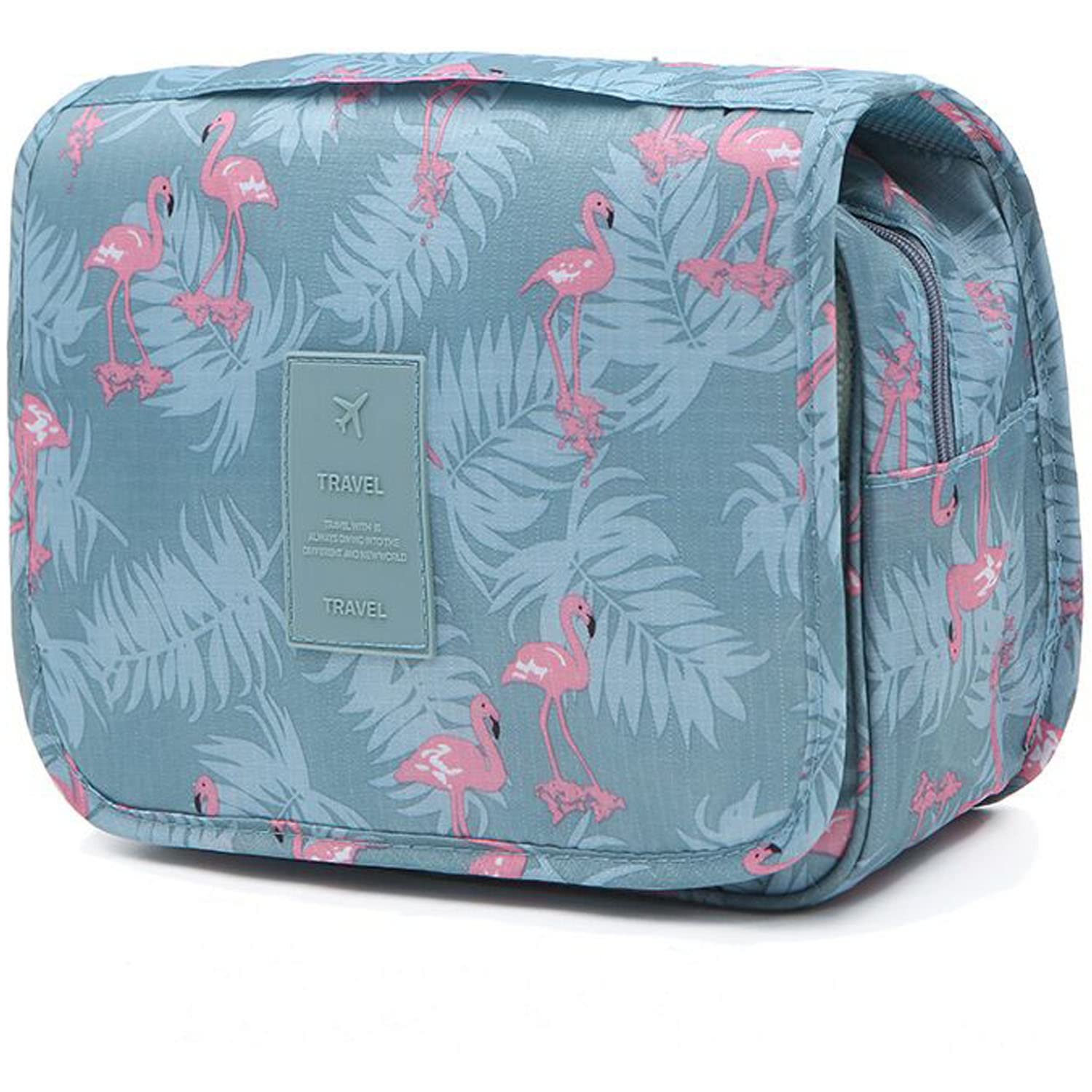 Travel Toiletry bag, Hanging Toiletries Wash Bag Makeup Cosmetic Organizer Bags for Women Girls Kids Waterproof Foldable (Leopard Print) — view 11
