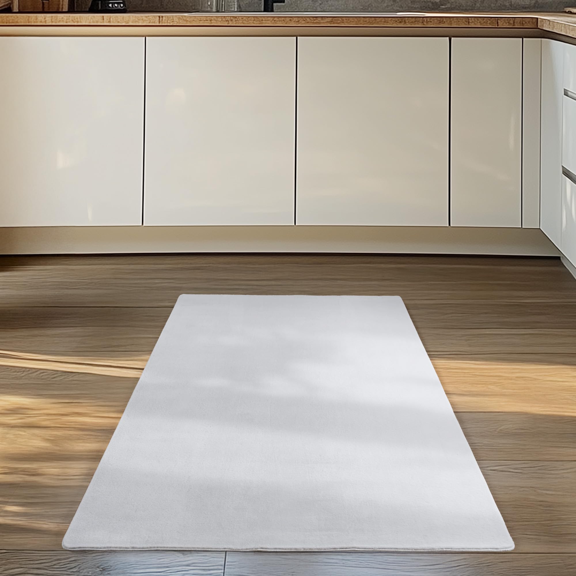Carpettex Teppich Kurzflor Teppich Waschbar, rund, rutschfest & weich, modernes einfarbiges Design für Wohnzimmer, Schlafzimmer, Küche & Kinderzimmer.