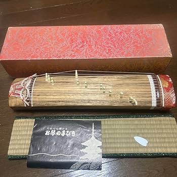 お琴 箏 13弦 オレンジ装飾 和楽器 木製 送料込み お琴 箏 13