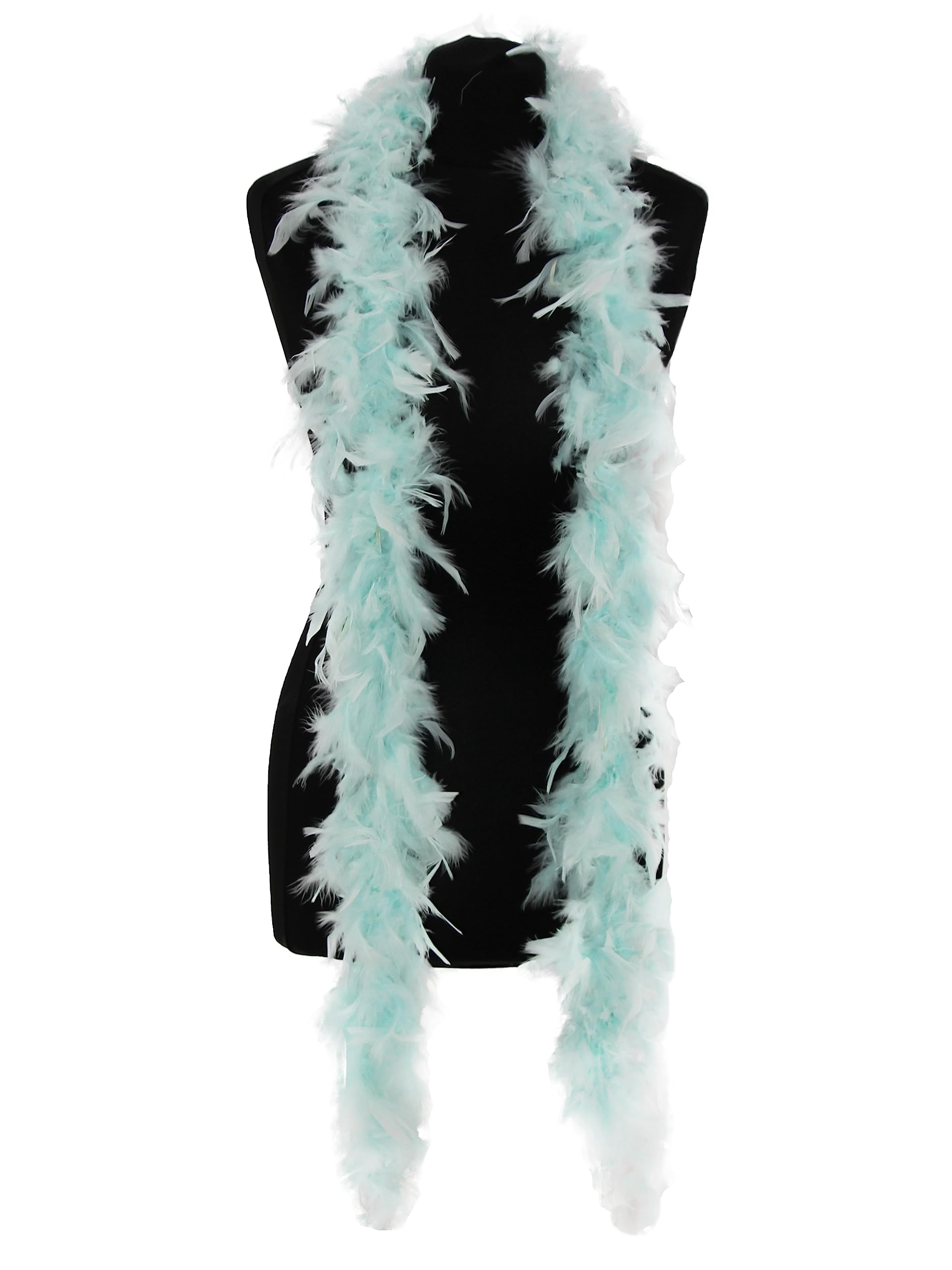 Feather Boa 50g 180cm Soft Turkey Feathers Light Long Boas for Women Hen Party Fancy Dress Costume Burlesque Dance Showgirls 1920s Gatsby Flapper Halloween Christmas Photo Props (ICY Blue Turquoise)