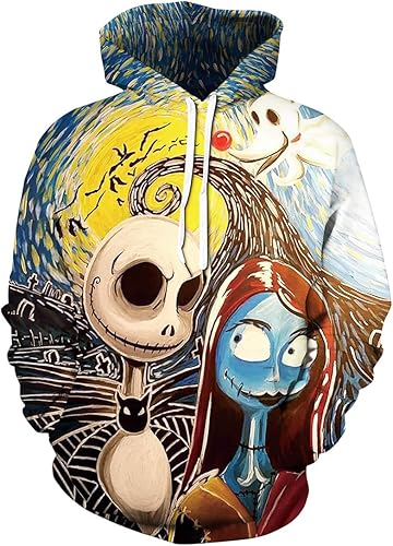 Chaos World Men's Novelty Hoodie Realistic 3D Print Pullover Unisex Casual Sweatshirt