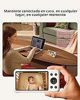 Vista 8 de Momcozy Monitor de bebé inteligente WiFi con cámara y audio, pantalla 1080P de 5 pulgadas con montaje en pared, detección de movimiento y llanto