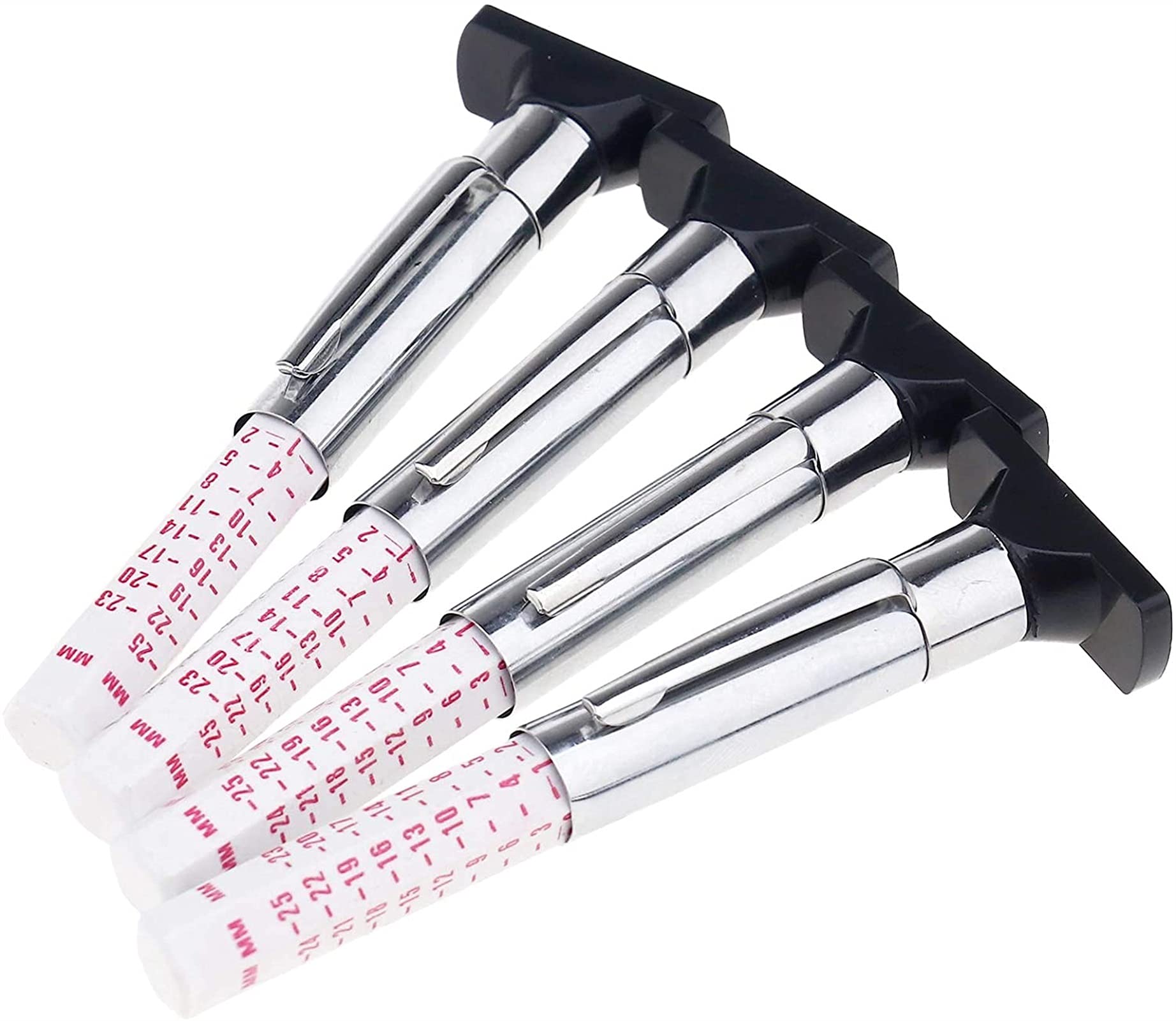 XMING 4pcs Auto Motorradfahrrad Reifen -Profiltiefe Tiefenmessachtermessungen Rullers