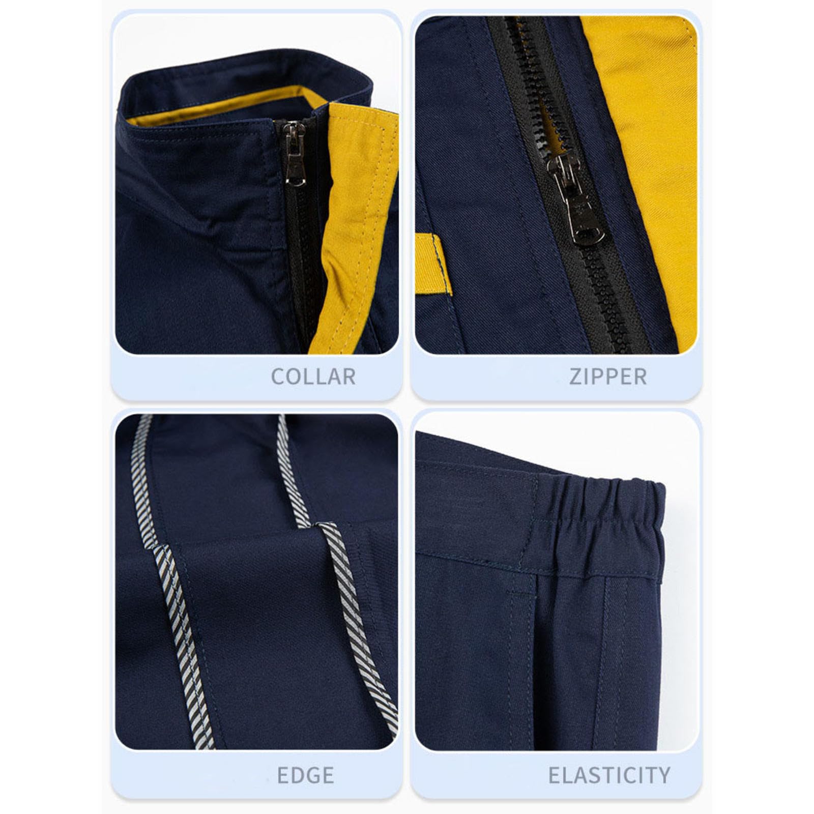Honghuang Abbigliamento da Lavoro Multitasche Riflettente Personalizzato Logo Riparatore di Fabbrica Divise da Lavoro per Officina Personalizzata Giacca Cappotto e Pantalone