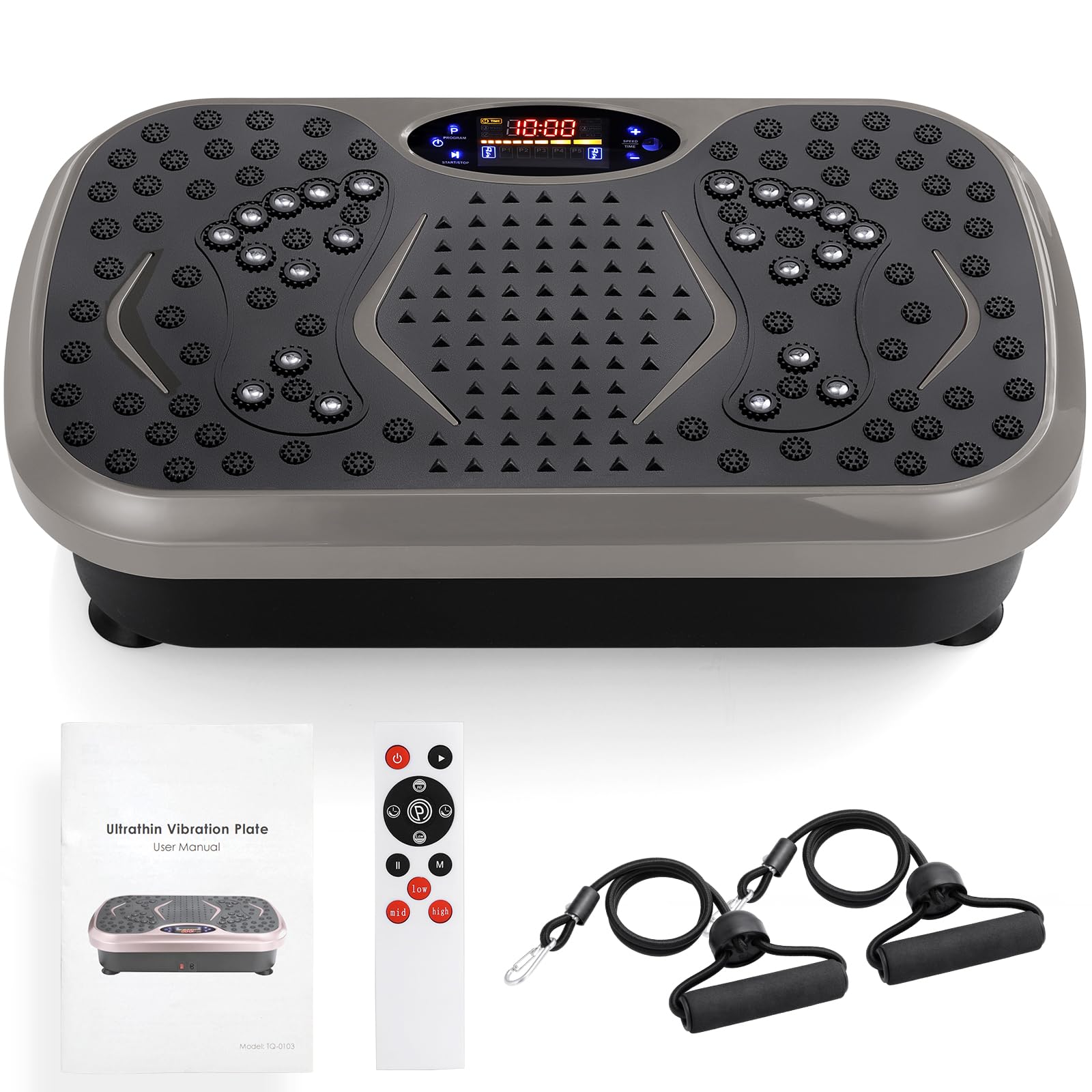 Piastra Vibrante EVOLAND - Macchina Fitness Con Bluetooth, 99 Livelli, Bande Di Resistenza - Foto 7