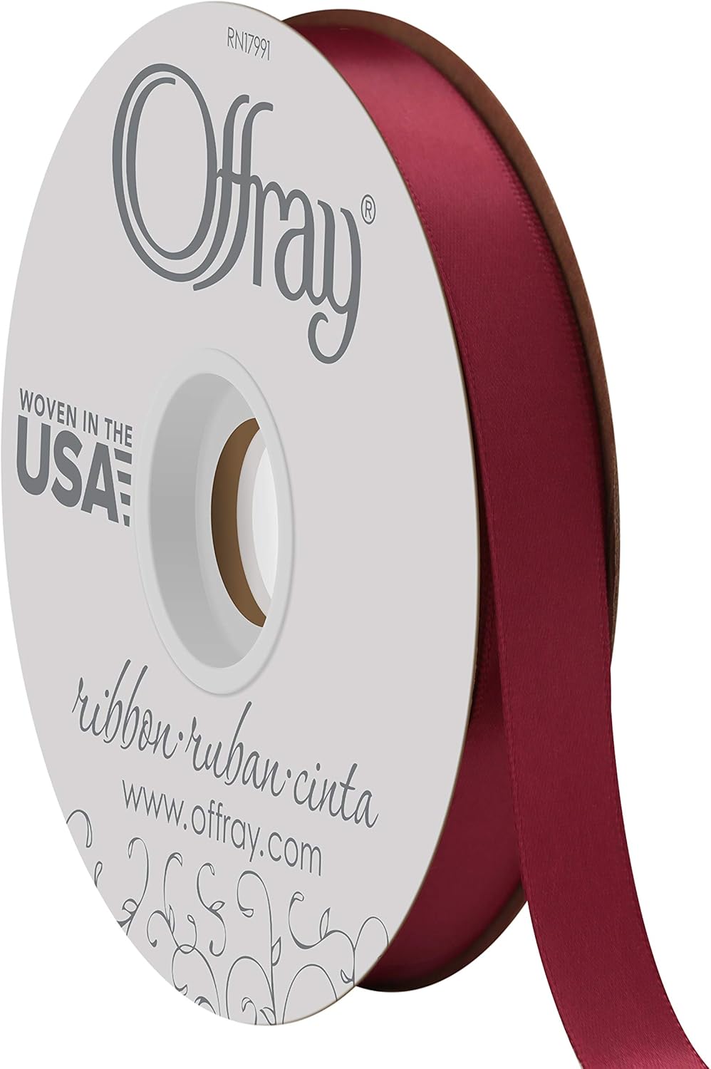 Double Face Satin Ribbon, 50 Yards, Chateau Rose