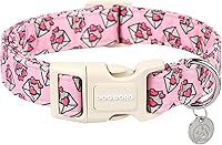 Vista 157 de DOGWONG Collar de perro Airtag de algodón y cáñamo, collar resistente para perros con soporte para Airtag, collares verdes para perros pequeños