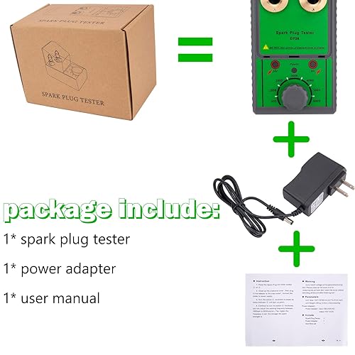 Miniatura 6 de Probador de bujías Probador de chispas de doble agujero para vehículos de gasolina de 12 V, probador de bobina de encendido, frecuencia de trabajo